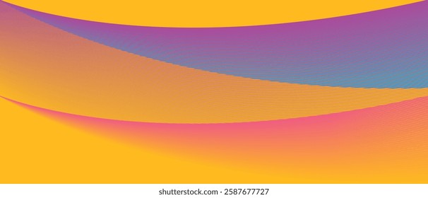 vibrant and eye-catching abstract wave vector illustration smooth flowing lines yellow orange background