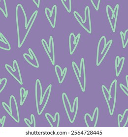 A vibrant and eyecatching purple background featuring whimsical heart patterns, ideal for all creative projects