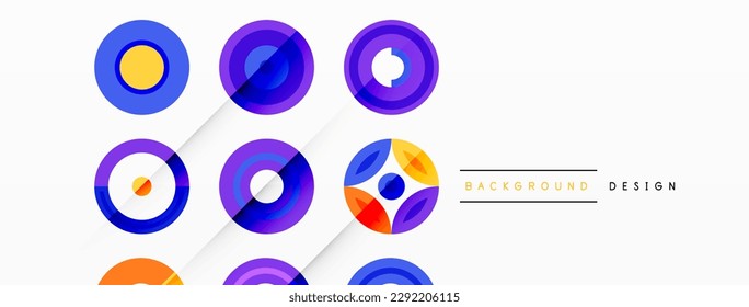 Vibrant and eye-catching vector background featuring a grid of colorful circles arranged in a patterned composition, perfect for modern and trendy designs