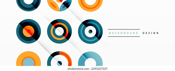 Vibrant and eye-catching vector background featuring a grid of colorful circles arranged in a patterned composition, perfect for modern and trendy designs