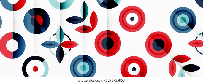 Vibrant and eye-catching vector background featuring a grid of colorful circles arranged in a patterned composition, perfect for modern and trendy designs