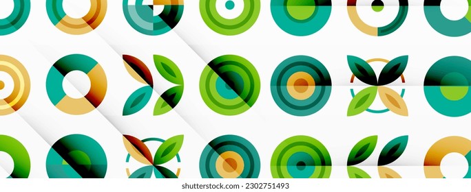 Vibrant and eye-catching vector background featuring a grid of colorful circles arranged in a patterned composition, perfect for modern and trendy designs