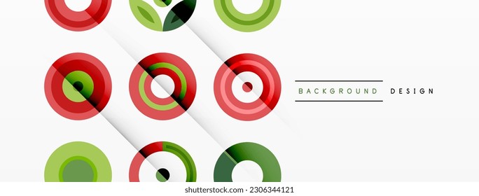 Vibrant and eye-catching vector background featuring a grid of colorful circles arranged in a patterned composition, perfect for modern and trendy designs