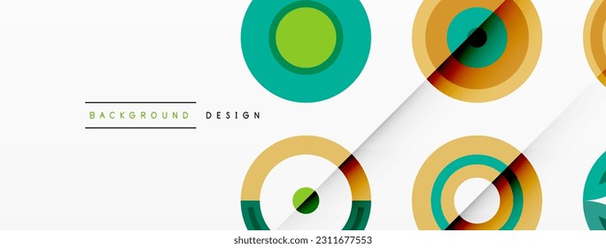 Vibrant and eye-catching vector background featuring a grid of colorful circles arranged in a patterned composition, perfect for modern and trendy designs