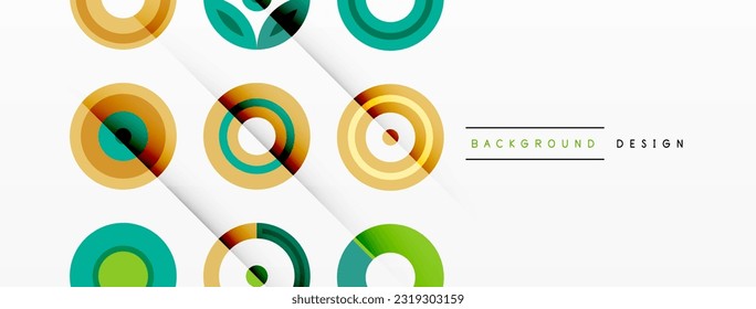 Vibrant and eye-catching vector background featuring a grid of colorful circles arranged in a patterned composition, perfect for modern and trendy designs