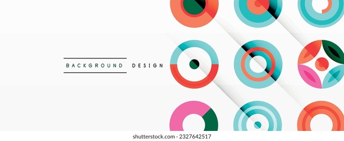 Vibrant and eye-catching vector background featuring a grid of colorful circles arranged in a patterned composition, perfect for modern and trendy designs