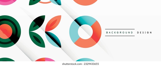 Vibrant and eye-catching vector background featuring a grid of colorful circles arranged in a patterned composition, perfect for modern and trendy designs