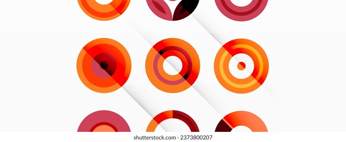 Vibrant and eye-catching vector background featuring a grid of colorful circles arranged in a patterned composition, perfect for modern and trendy designs