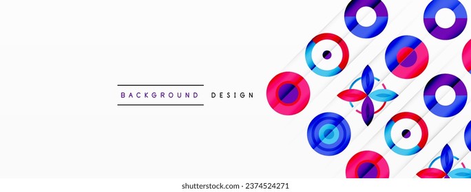 Vibrant and eye-catching vector background featuring a grid of colorful circles arranged in a patterned composition, perfect for modern and trendy designs