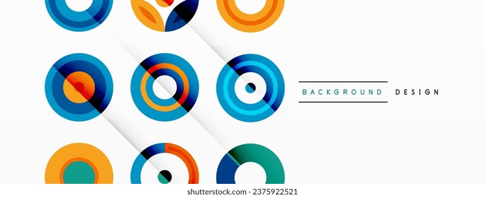 Vibrant and eye-catching vector background featuring a grid of colorful circles arranged in a patterned composition, perfect for modern and trendy designs