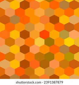 Vibrant fall honeycomb pattern design