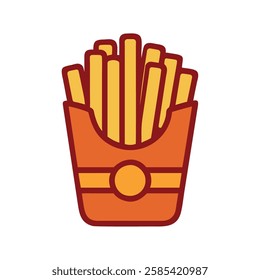 A vibrant fast food of crispy french fries