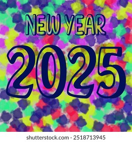 A vibrant and festive New Year 2025 celebration! Colorful fireworks light up the sky, joyful crowds cheer, and bright decorations fill the streets, symbolizing hope, joy, and new beginnings for all