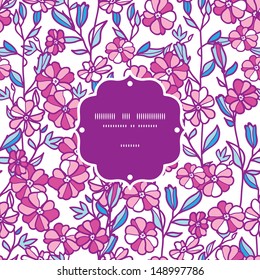 Vibrant field flowers frame seamless pattern background