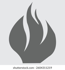 Vibrant fire flame icon symbolizing heat, energy, and dynamic motion.