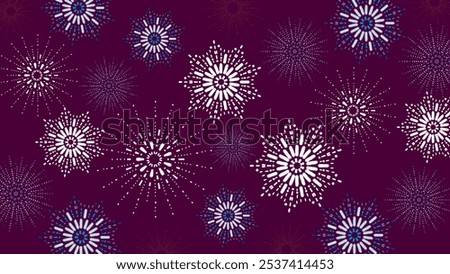 Vibrant fireworks pattern on a rich maroon background, perfect for festive occasions, holiday decor, and New Year’s designs. 