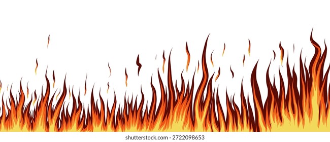 lebendige Flammengrafik auf weißem Hintergrund