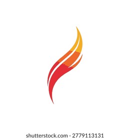Vibrant flame with red orange hues
