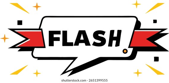 Coleção vibrante de banner de venda flash com tipografia arrojada, cores vívidas e gráficos atraentes para promover descontos de comércio eletrônico em tempo limitado
