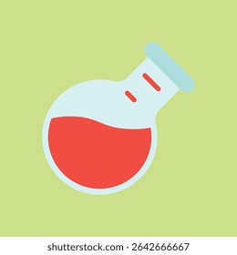 Vibrant flask icon in blue-green tones for lab projects.