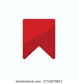 Icono de marcador plano vibrante para marcar páginas o guardar contenido. Ilustración vectorial moderna ideal para App de Biblioteca, Sitios web en educación y sistemas de interfaz digital favoritos.