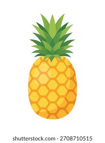 Fruta de abacaxi de design plano vibrante