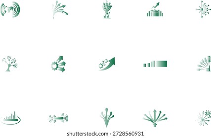 Vibrant flat design vector illustration of a recycling symbol integrated with fresh green leaves, symbolizing eco-friendliness, sustainability, and environmental growth for commercial use.