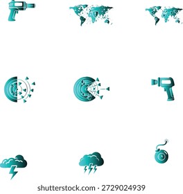 Vibrant flat design vector illustration of a cloud releasing a lightning bolt, symbolizing energy, breakthrough, and dynamic success in a clean, scalable format.