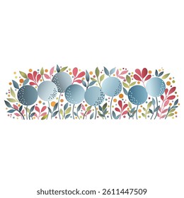 Vibrant Floral Abstract Modern Colorful Minimalist Pattern