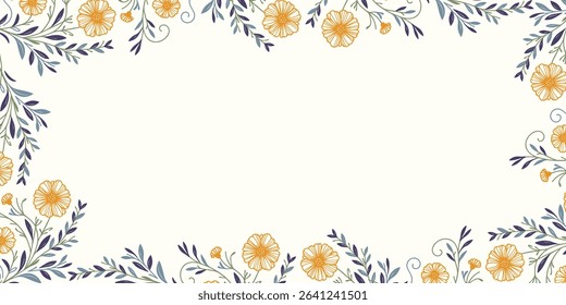vibrant floral background with abstract nature theme.wallpaper and fabric texture for modern design.template for poster and greeting card

