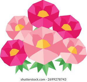 Un diseño floral vibrante con una única ilustración de flores detallada en un espectro de colores, perfecto para uso decorativo.