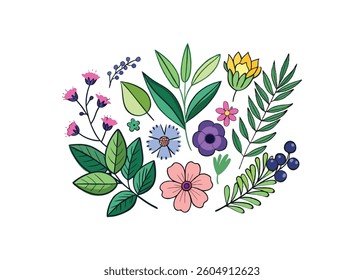 Vibrant Floral Design for Spring or Summer Projects