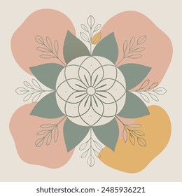 Floral vibrante con un arreglo colorido de flores y hojas sobre un fondo blanco. Perfecto para diseños decorativos, invitaciones y marcas.