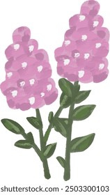 Vibrant Floral Oil Painting - Acrylic Handwriting Style