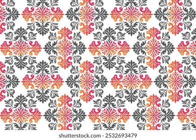 Padrão floral sem emenda vibrante com flores coloridas e elementos botânicos Watercolor Design Ideal para moda têxtil Vintage papel de parede e aplicações de tecido