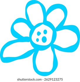 Vibrant Flower Leafs In Neon Ink