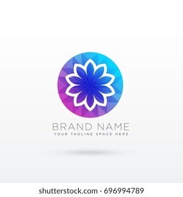vibrant flower logo design concept