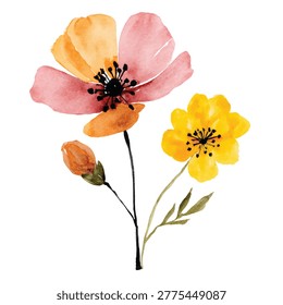 Vibrant flowers with soft petals unfolding