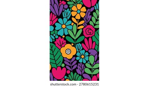 Vibrant flowers in various colors bloom