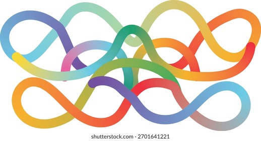 Las vibrantes Formas abstractas fluidas crean un visual dinámico con un suave gradiente colorido. Este elemento de diseño moderno es ideal para fondos y proyectos creativos.