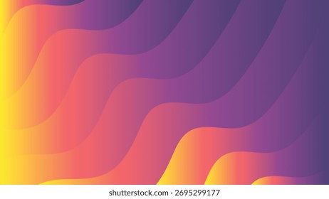 Fondo de ondas fluidas vibrantes Transición de color suave Fondo de presentación de fluidos abstractos modernos dinámicos