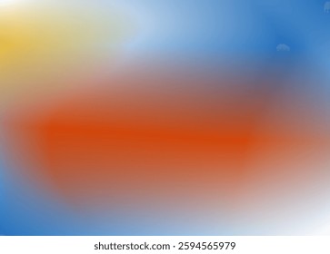 Vibrant fluid abstract background with dominant blue and colorful gradient waves  