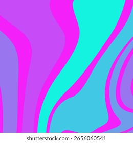 Um fundo abstrato vibrante e fluido com formas orgânicas fluidas em magenta brilhante, ciano e roxo.