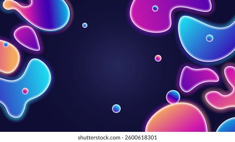 Vibrant Fluid Gradient Background. Blurred Color Wave. Vector EPS.
