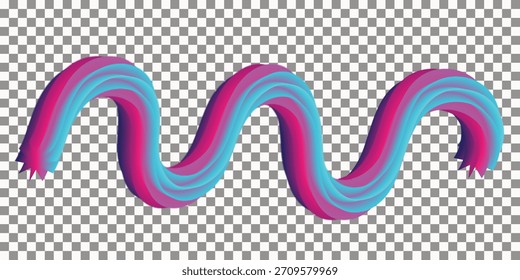 Vibrant fluid wave abstract graphic with modern gradient art