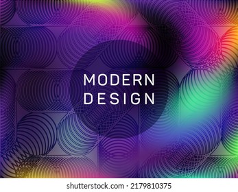 Vibrante fondo vectorial de textura de neón holograma de volante. La tarjeta de visita desdibujó el fondo holo. Plantilla de gradiente holográfico de neón irlandés para diseño de volante.