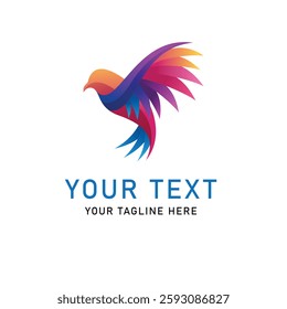 Vibrant Flying Bird Logo Concept