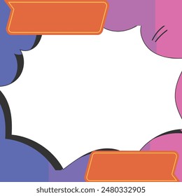 Vibrant frame with empty area, suitable for inserting text or graphics, perfect for invitations, certificates, posters, or social media posts.
