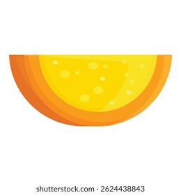 Vibrant and fresh orange slice illustration in vector graphic design for healthy and nutritious diet and nutrition. Perfect for summer refreshment and delicious snack options