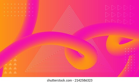 Vibrant futuristic 3d abstract gradient background and wallpaper vector illustration. 